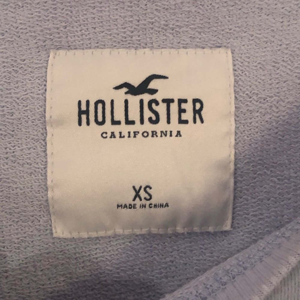 Hollister Baby Blue Boat Neck Oversized Graphic Sweatshirt Size XS - Picture 6 of 7